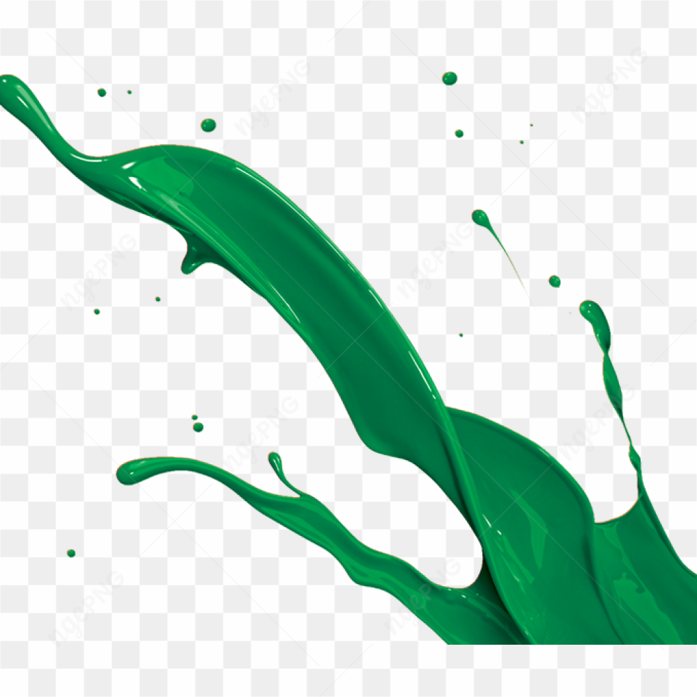 Green Fluid Splashing