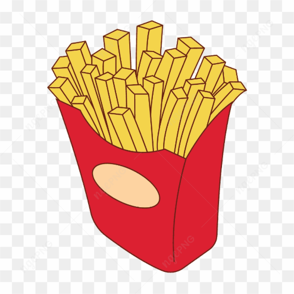 Vector Potato Fried French Fries Fast Food Junk