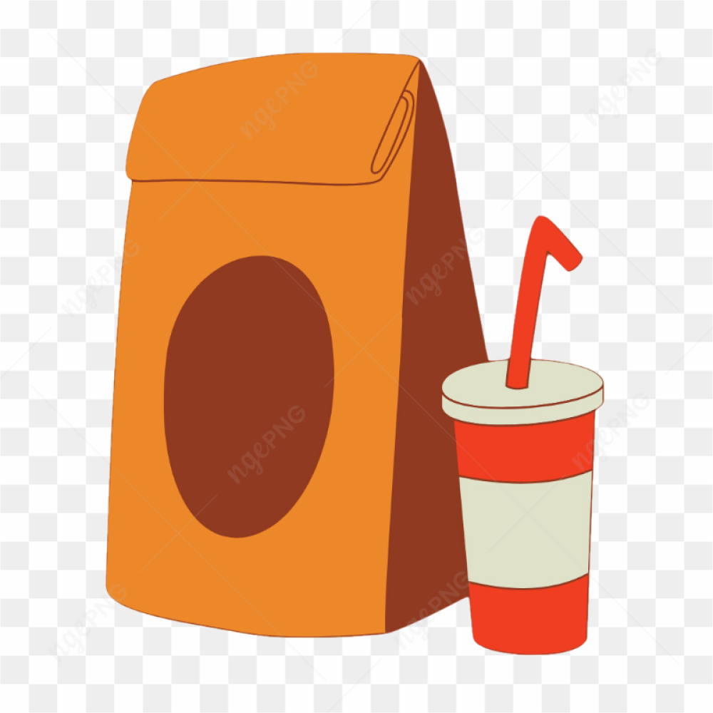 Vector Drink Fast Food Fried Chicken Cola Boba Ice Tea Lemon