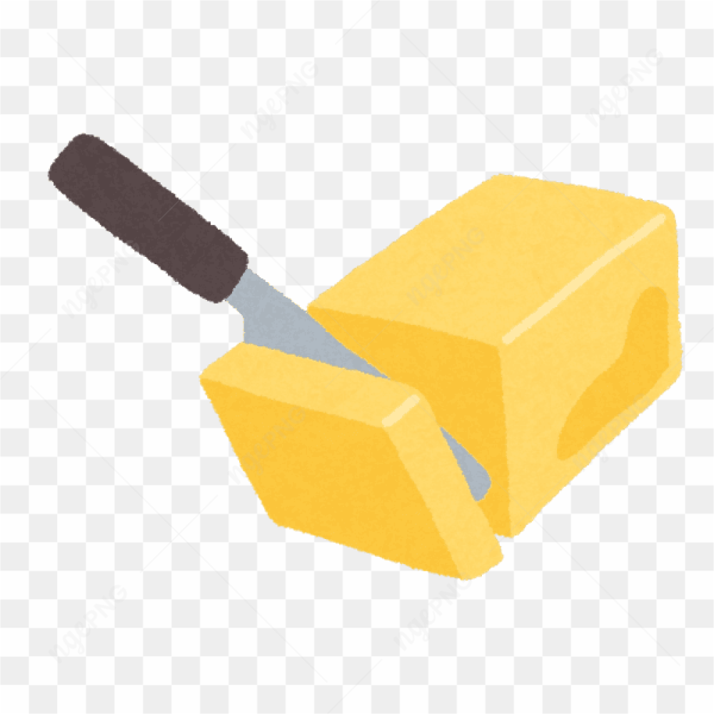 Vector Cheese Block Butter Bread Knife
