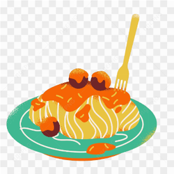Vector Spaghetti Noodle Meatball Spicy