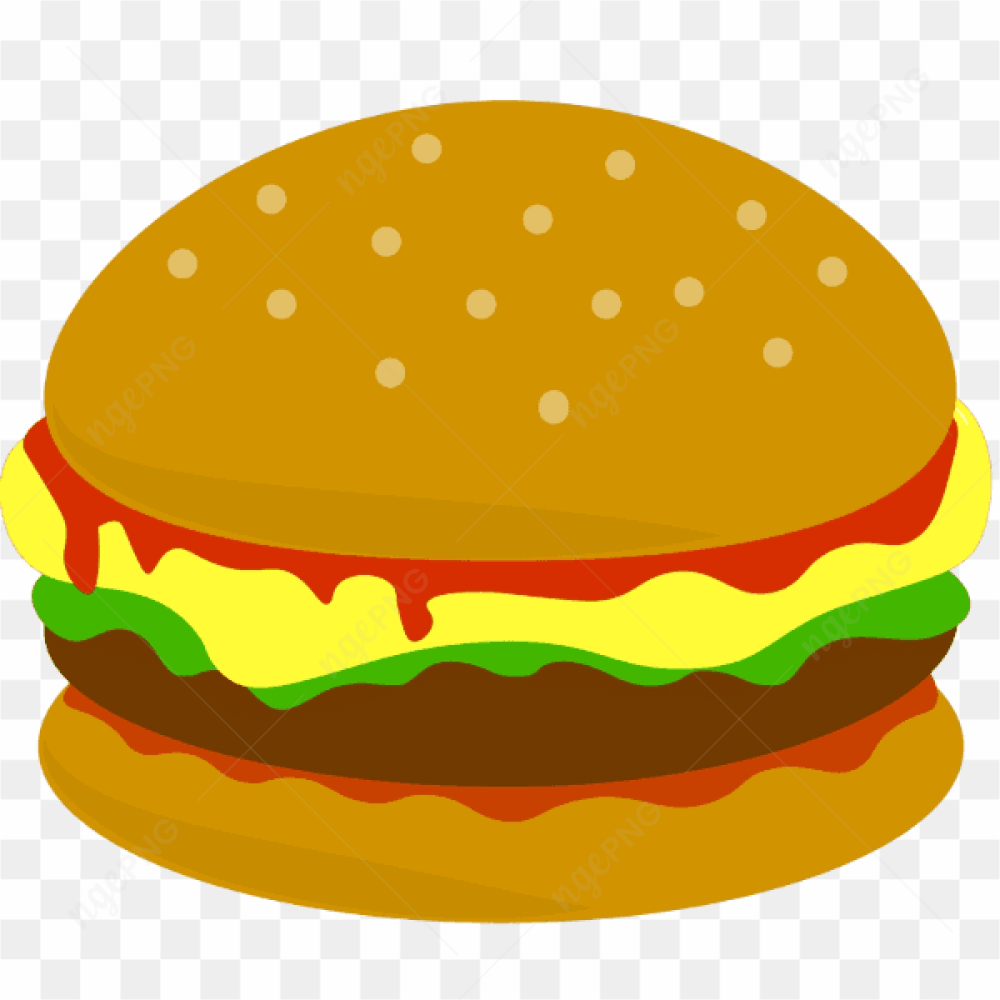 Vector Burger Cheese Patty 