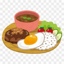 Vector Soup Dinner Lunch Meat Egg Tomato Vegetable Cucumber