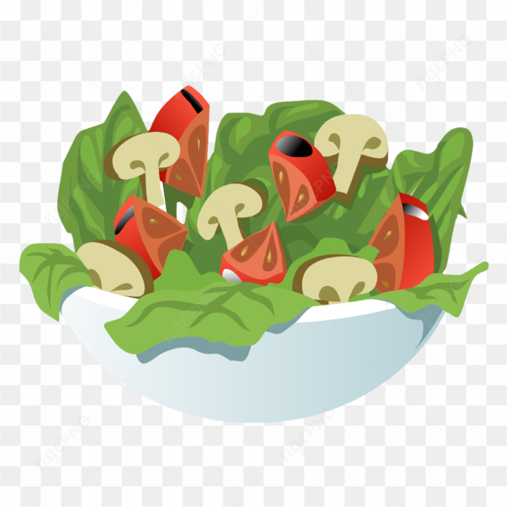 Vector Fresh Vegetable Salad Mushroom