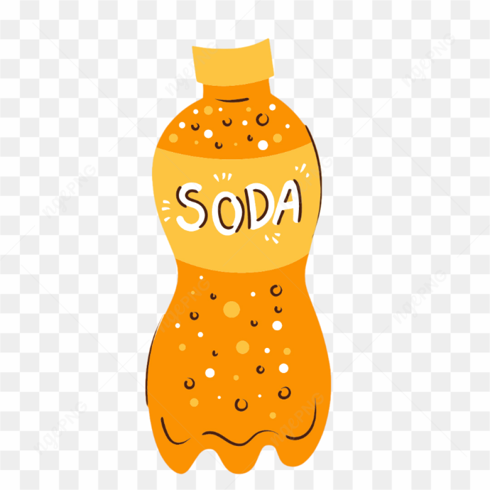 Vector Soda Bottle Orange Juice