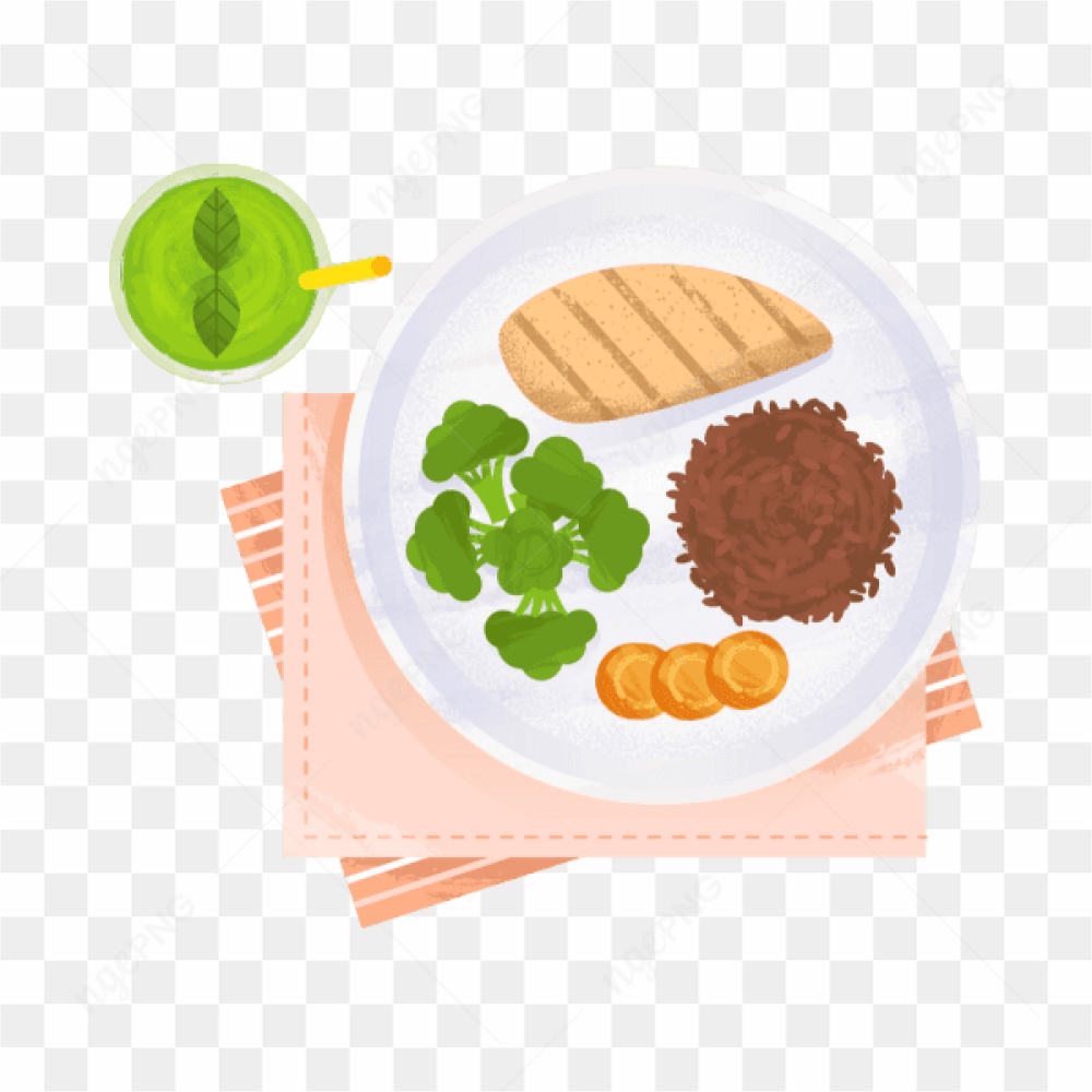 Vector Meal Healthy Red Rice vegetable