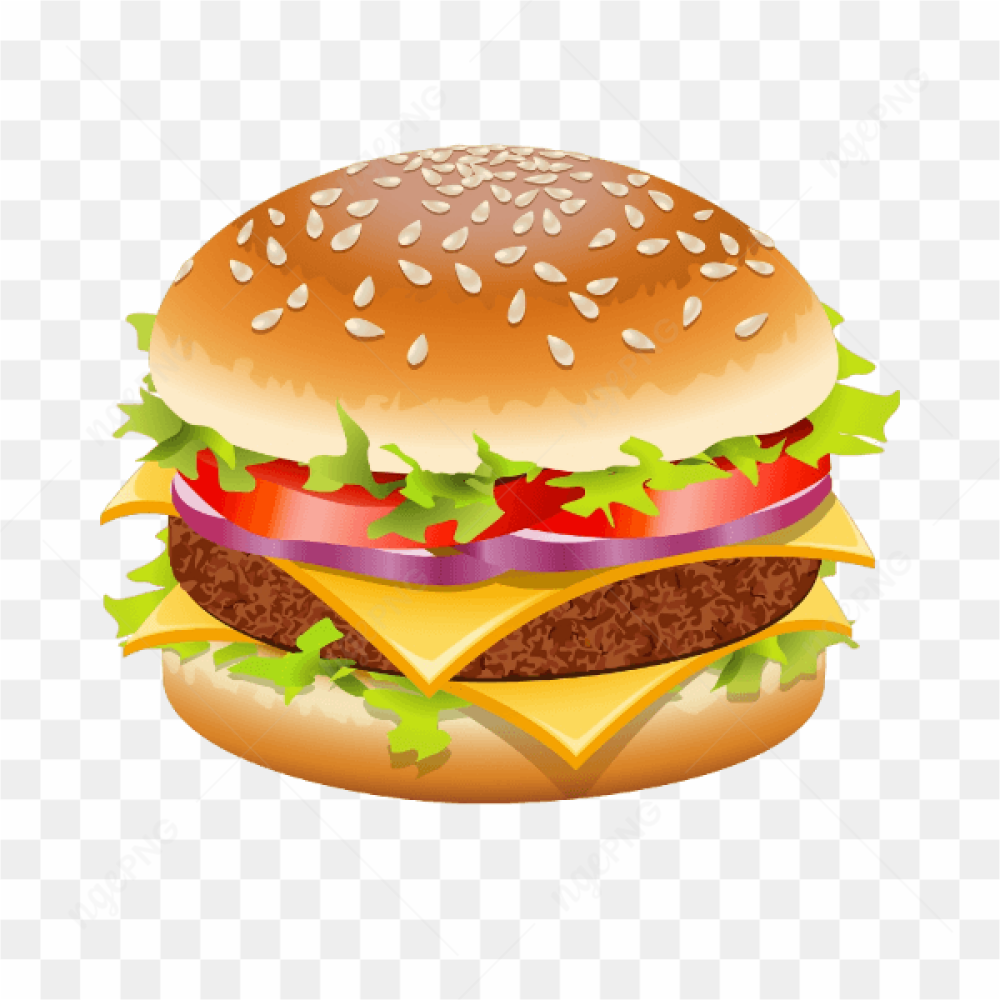 Vector Burger Cheese Patty