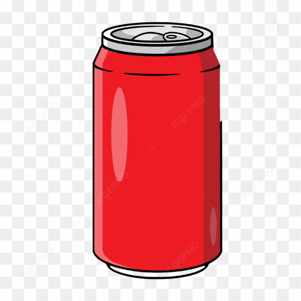 Vector Red Can Drink Bottle