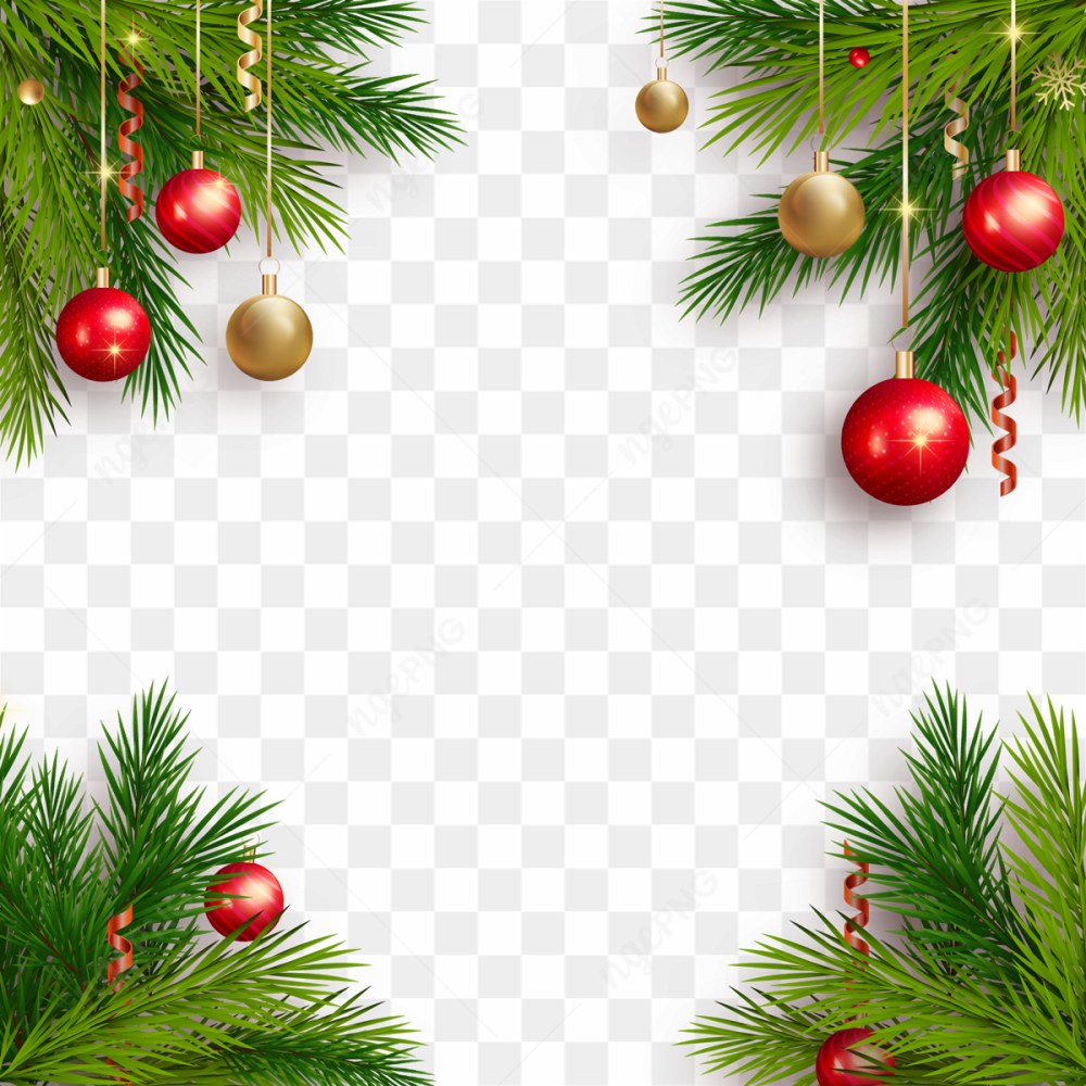 Christmas Pine Needles Decoration Hanging Ball Border