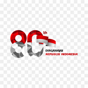Polygonal Logo Anniversary Of Ri 80th Indonesia Design Vector