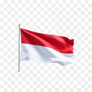 Indonesia Flag Waving On Transparent Background Free