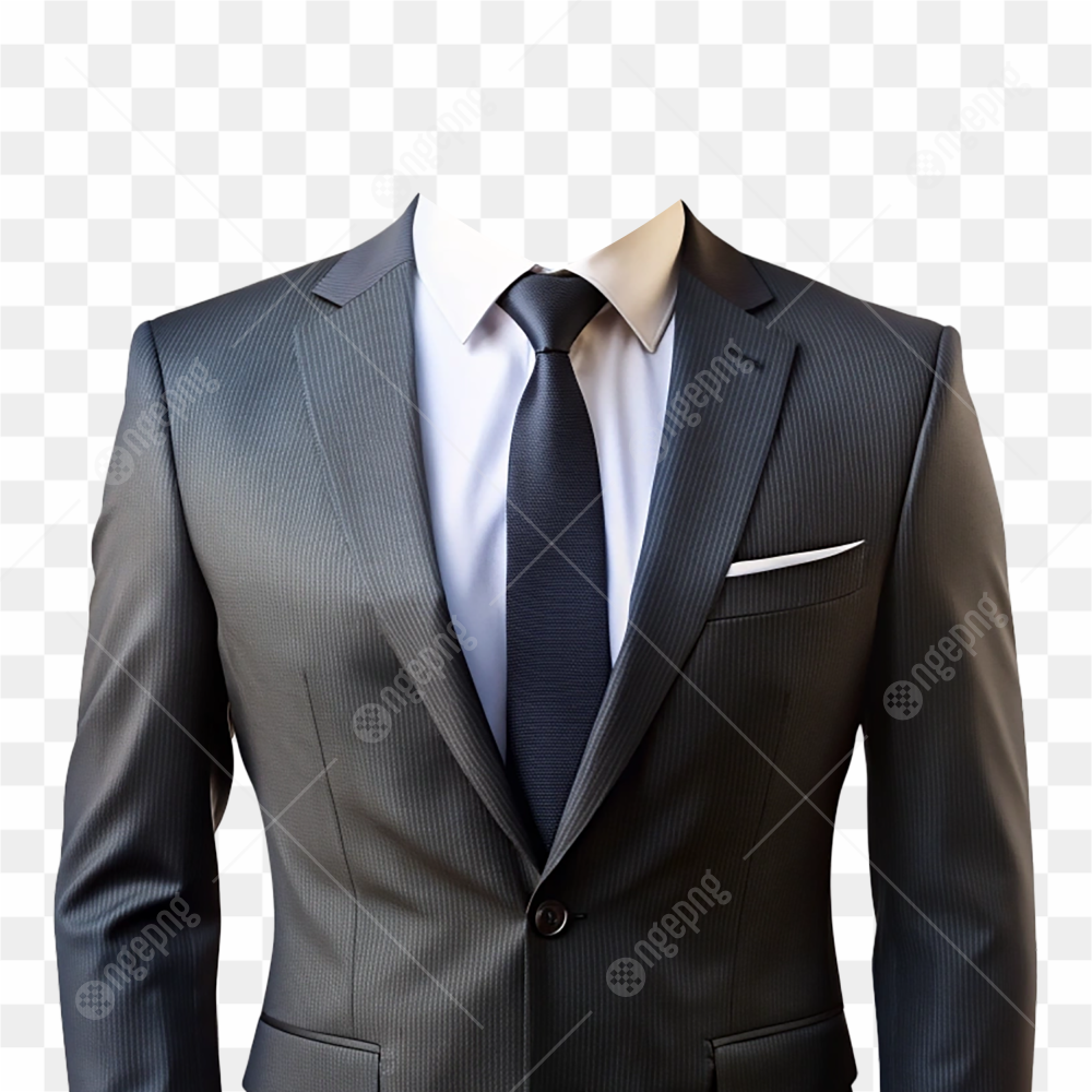 Timeless Trendy Black Suit Transparent Ties