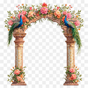 Wedding Arch Peacock Flower Decoration